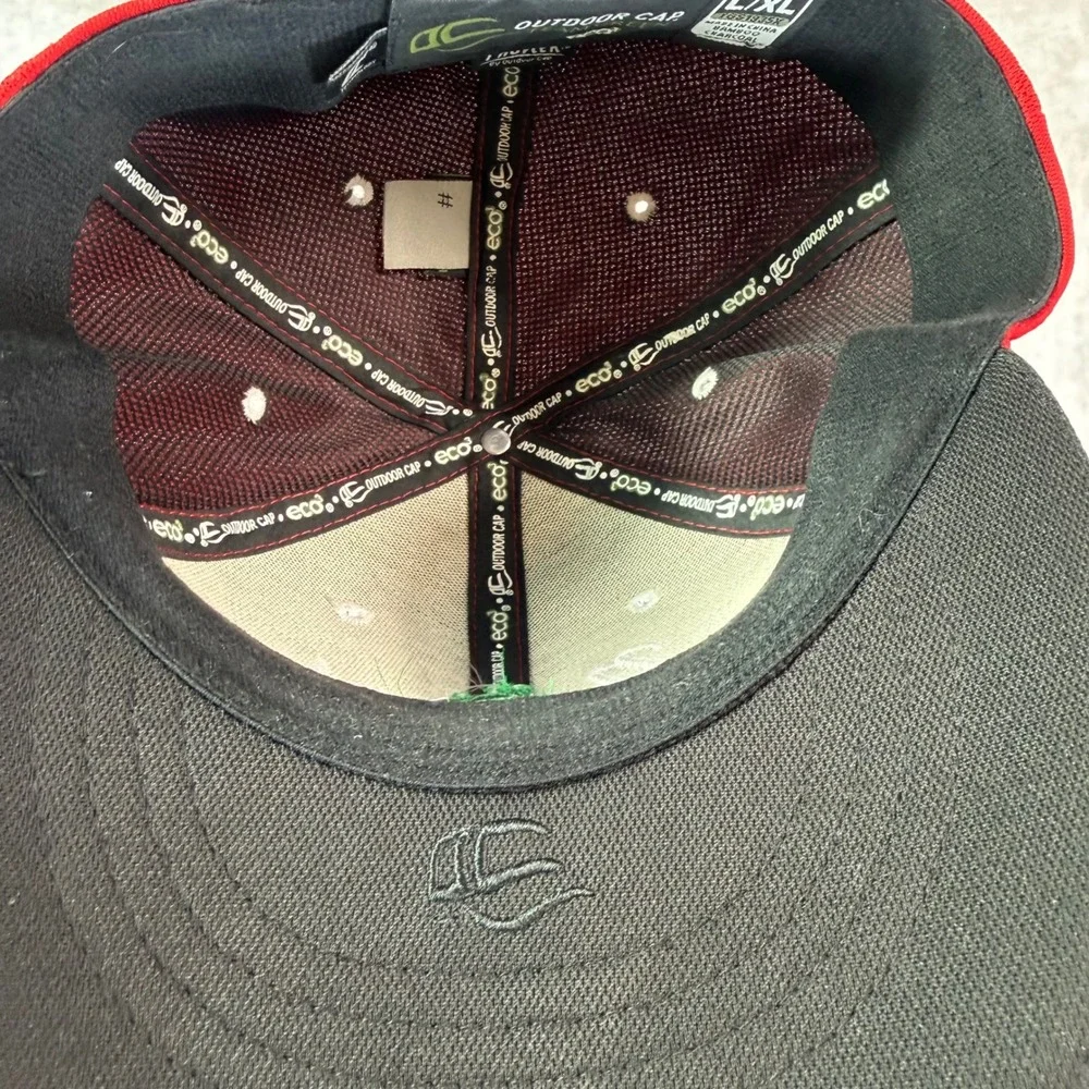 Outdoor Cap Peppers Hat Mens L/XL Red Solid Proflex Team Green Bamboo Charcoal
